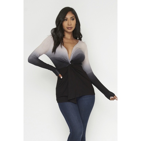April Reign Tops - Siren Ombré Long-sleeve Top